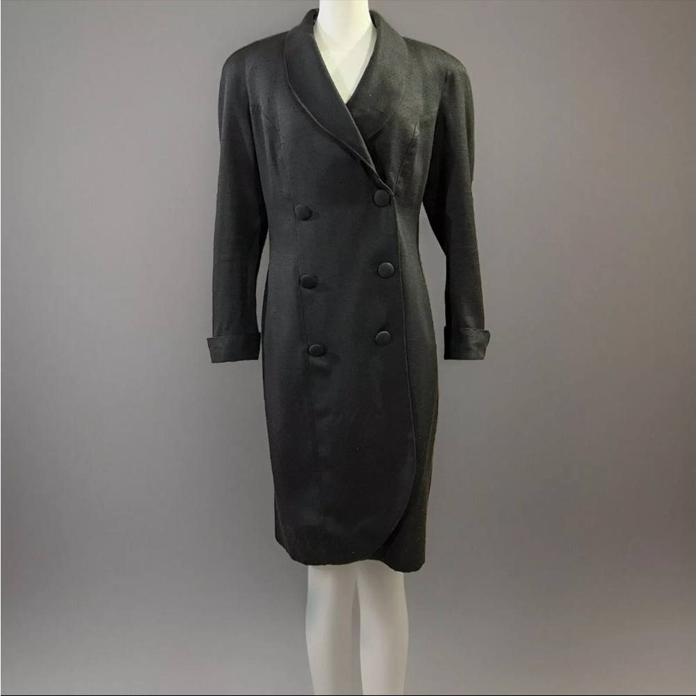 Women's Size 8 Black Coat Misty Harbor With Shoulder Pads